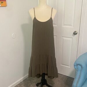 DREW Olive High Low Dress